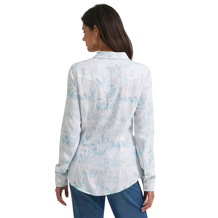Wrangler Women's White Desert Snap Shirt
