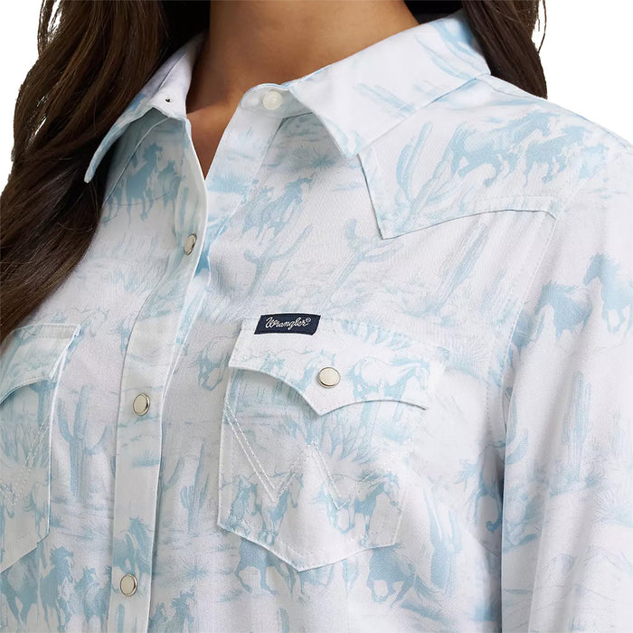 Wrangler Women's White Desert Snap Shirt