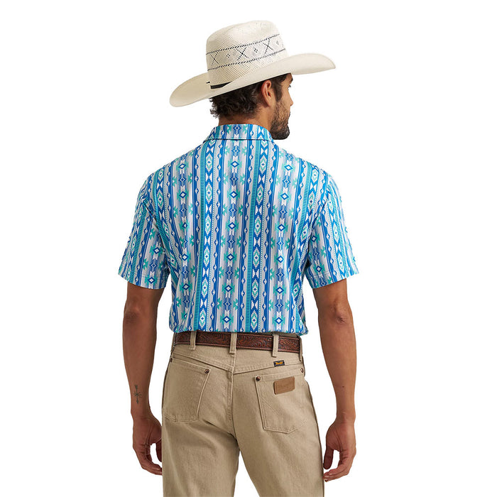 Wrangler Men's Checotah Turquoise Performance Polo