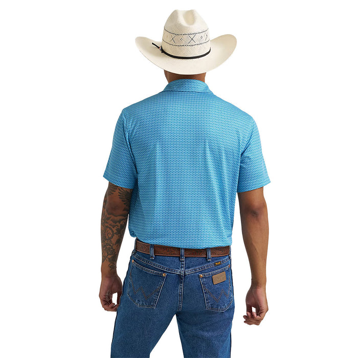 Wrangler Men's Airy Blue Performance Polo