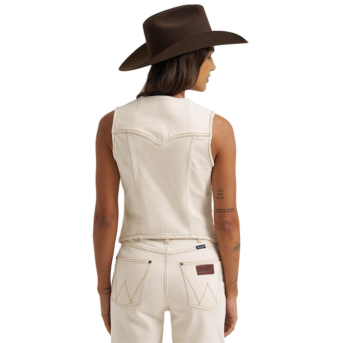 Wrangler Women's White Denim Vest