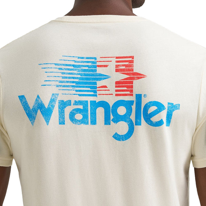 Wrangler Men's Antique White Star Logo Tee Shirt