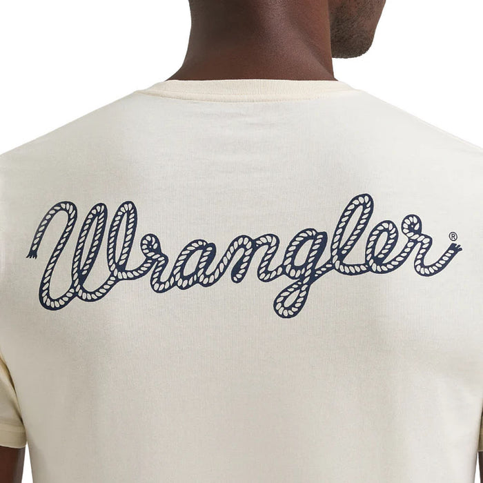 Wrangler Men's Bucking Horse Antique White Tee Shirt