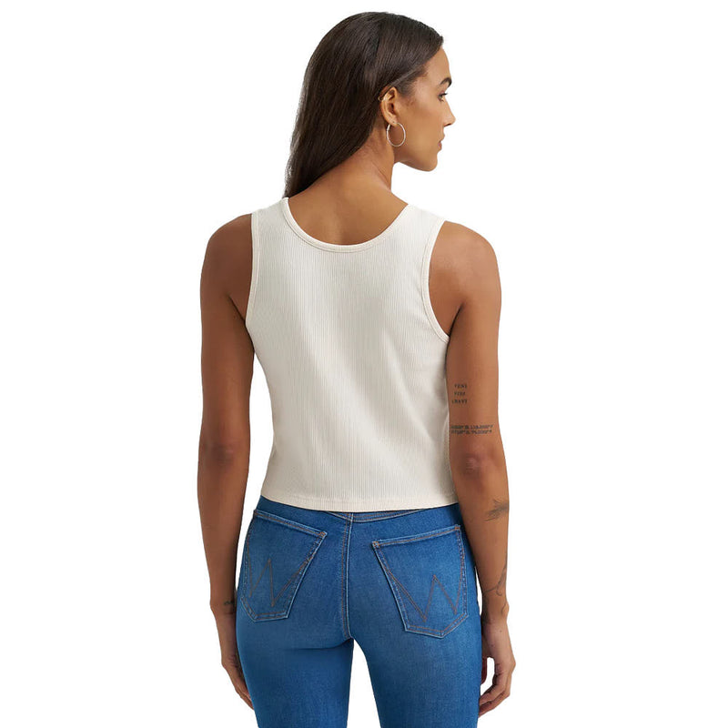 Wrangler Women's Logo Whisper White Tank Top