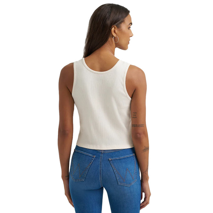Wrangler Women's Logo Whisper White Tank