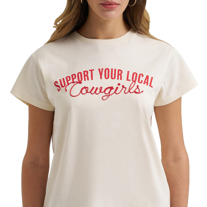Wrangler Women's Support Local Cowgirls Retro Tee Shirt