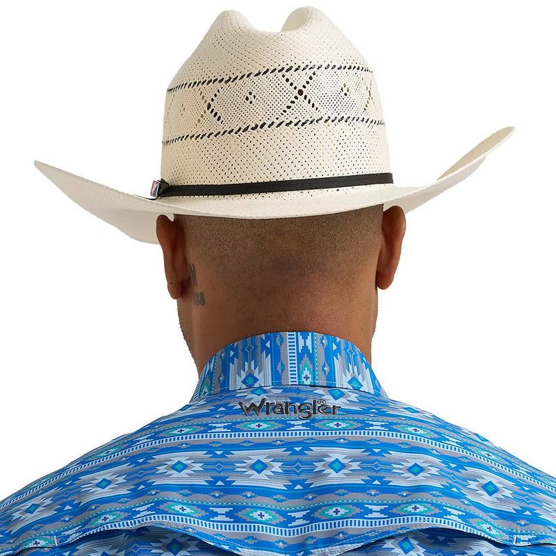 Wrangler Men's Checotah Cerulean ATG Performance Shirt