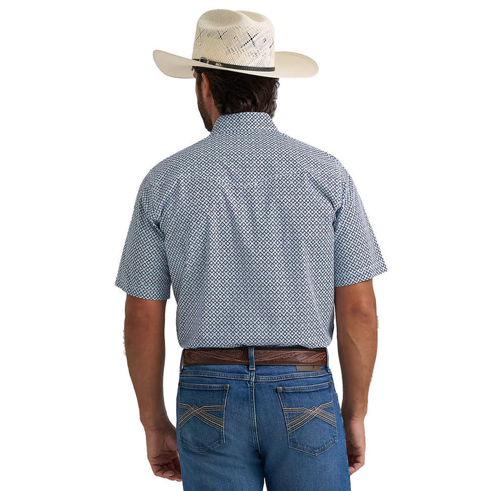 Wrangler Men's 20X Competition Blue Printed Shirt