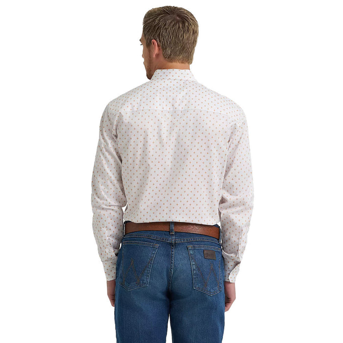 Wrangler Men's Cody Johnson Peach Diamond Long Sleeve Shirt