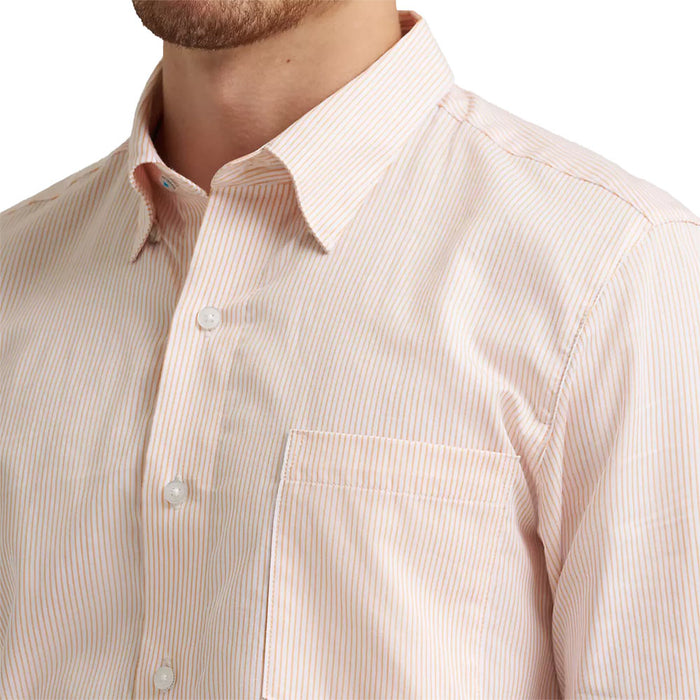 Wrangler Men's Cody Johnson Peach Stripe Long Sleeve Shirt