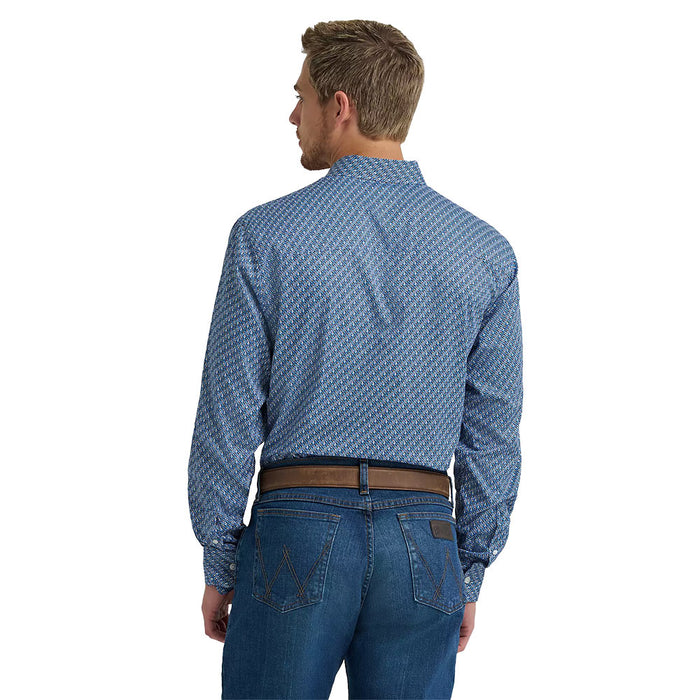 Wrangler Men's Cody Johnson Blue Long Sleeve Shirt