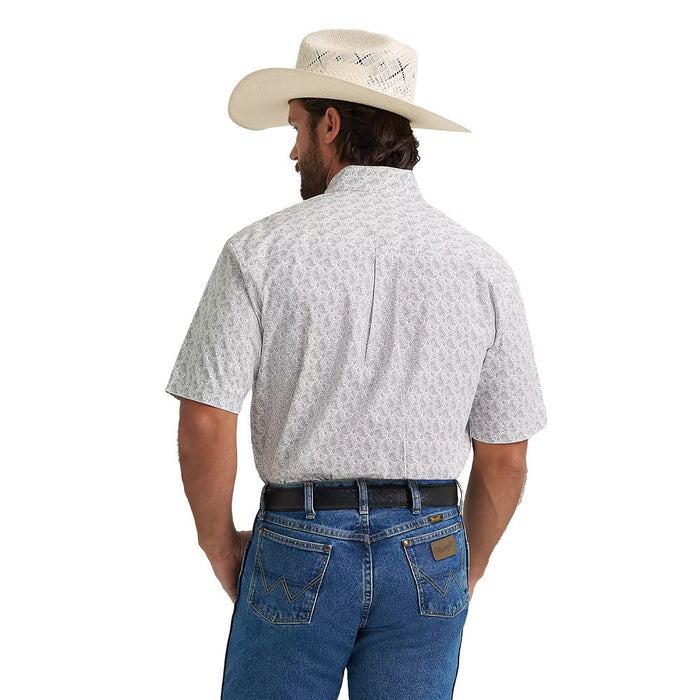 Wrangler Men's George Strait Grey & White Paisley Shirt