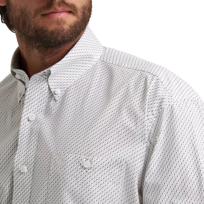 Wrangler Men's George Strait Grey Print Shirt