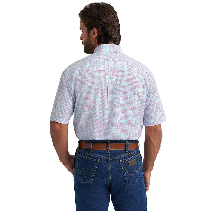 Wrangler Men's George Strait Blue & Red Print Shirt