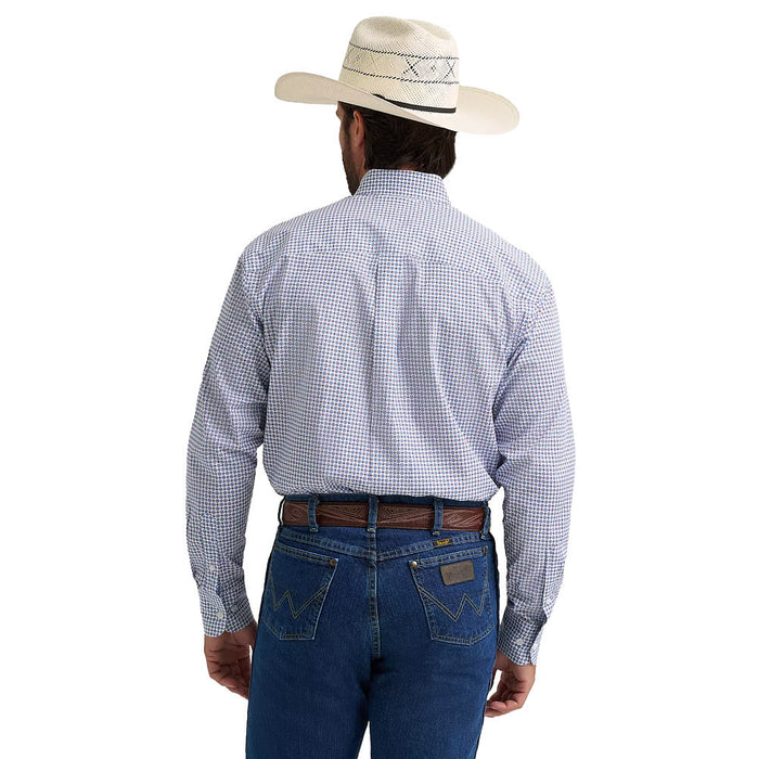 Wrangler Men's Blue Printed George Strait Shirt