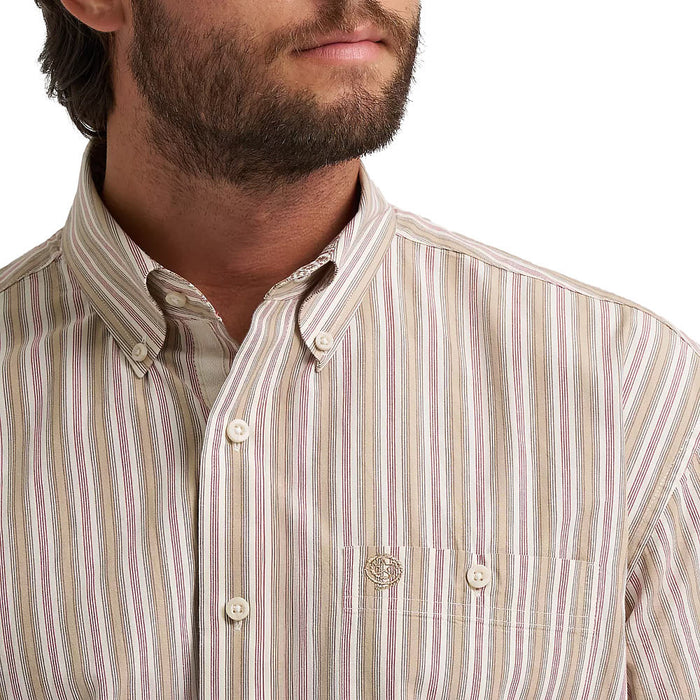 Wrangler Men's George Strait Sand Stripes Shirt