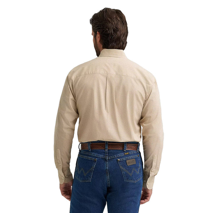 Wrangler Men's George Strait Tan Print Shirt