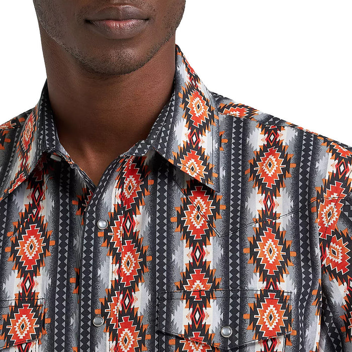 Wrangler Men's Checotah Black Print Shirt