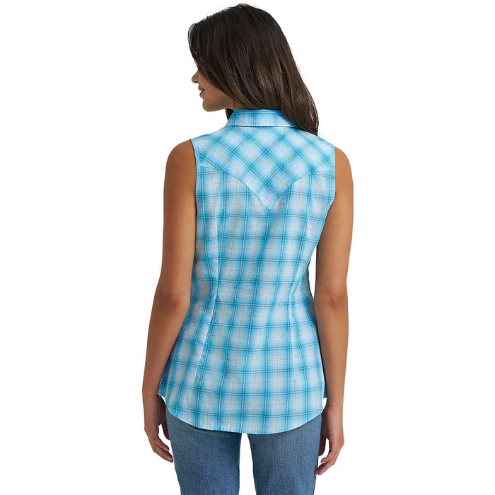 Wrangler Women's Retro Blue Snap Shirt