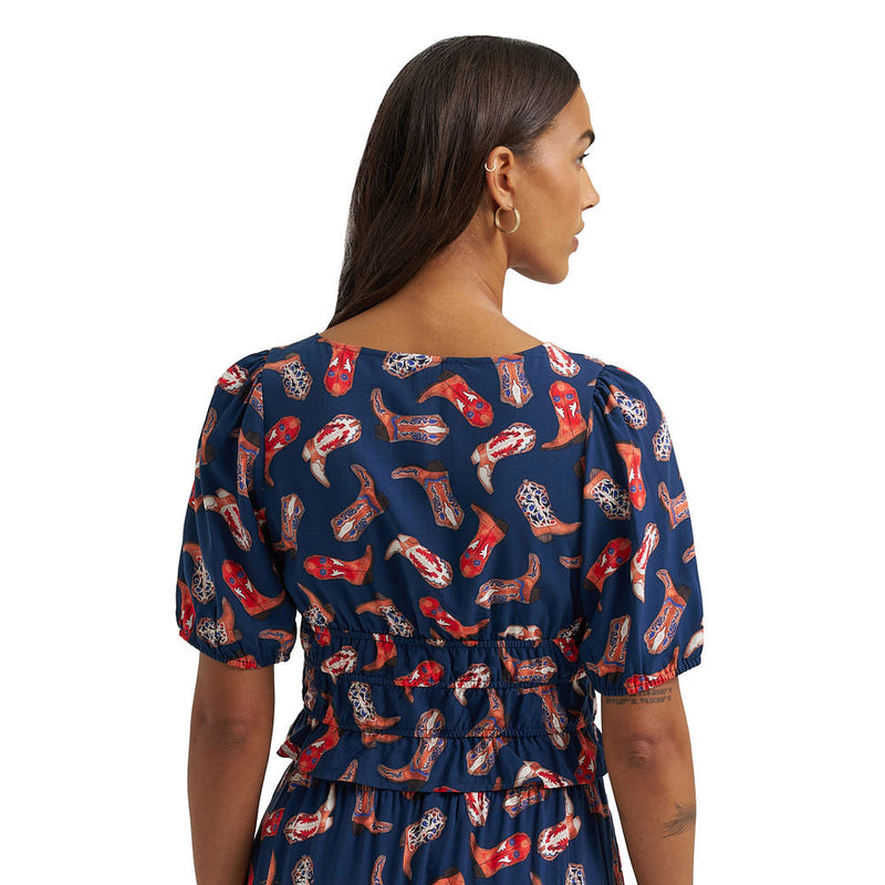 Wrangler Women's Boot Print Top