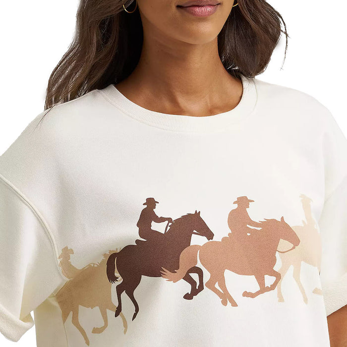 Wrangler Women's Riders Crew Cream Tee Shirt
