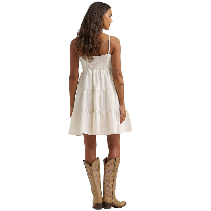 Wrangler Women's White Tiered Mini Dress
