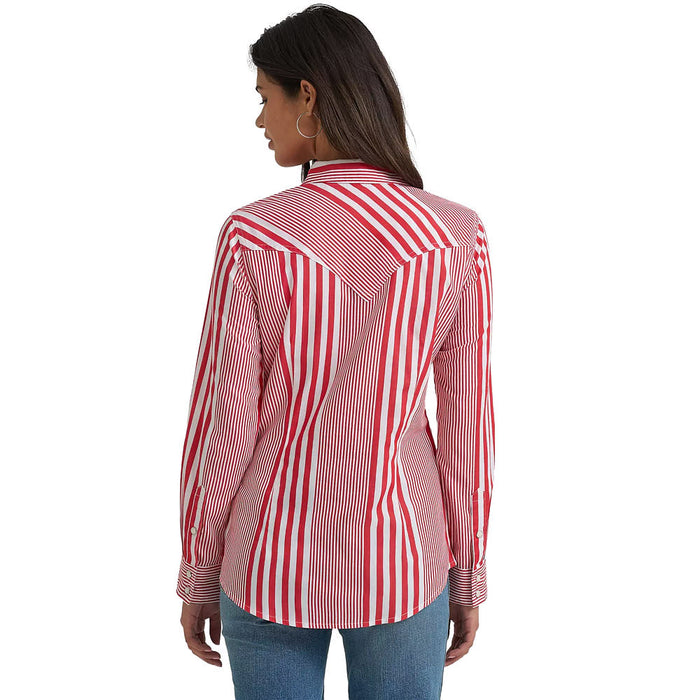 Wrangler Women's Red Stripe Western Shirt