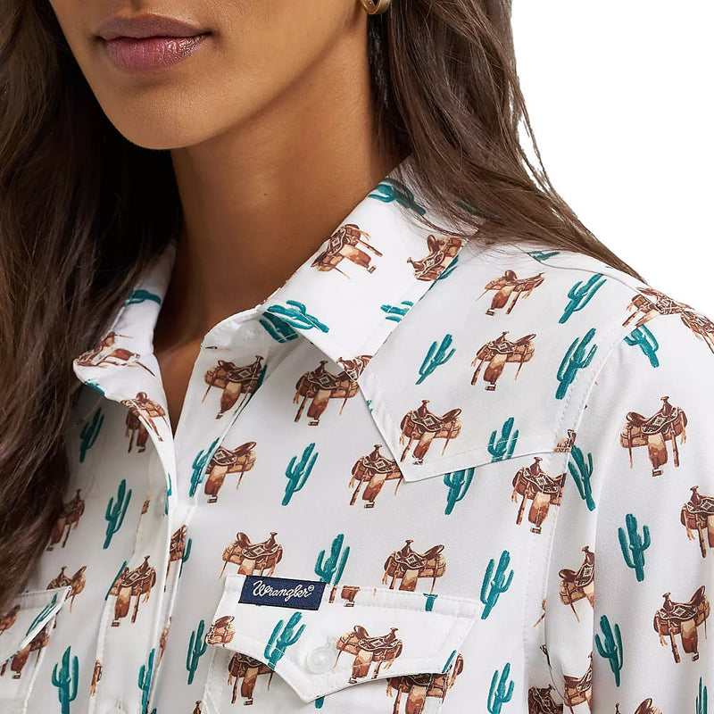 Wrangler Women's Multi Print Performance Shirt