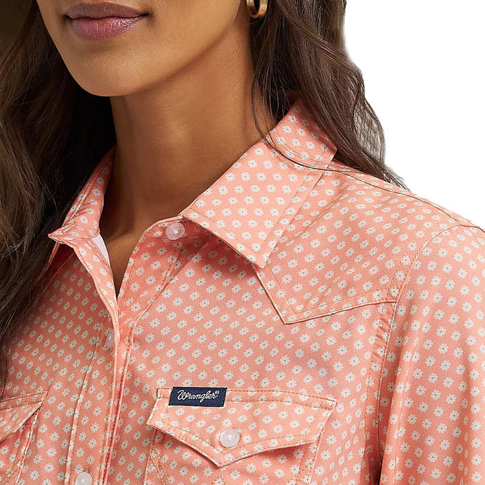Wrangler Women's Orange Performance Aria Shirt