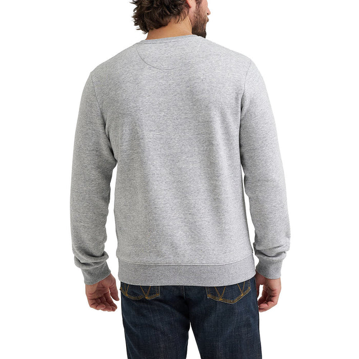 Wrangler Men's Grey Mele Heather 1947 Country Pullover