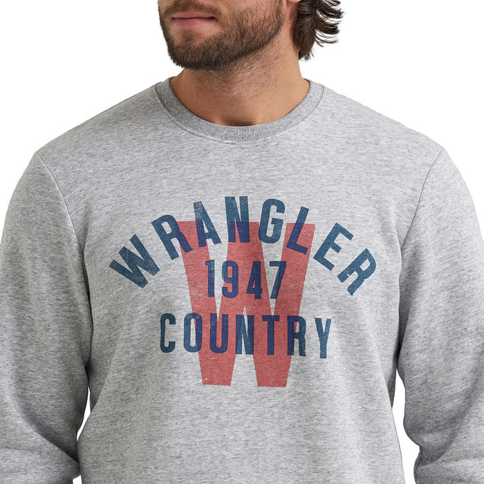 Wrangler Men's Grey Mele Heather 1947 Country Pullover