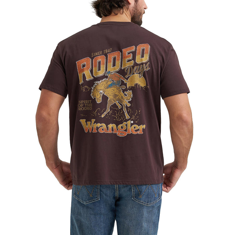 Wrangler Men's Chocolate Torte Rodeo Days Tee Shirt