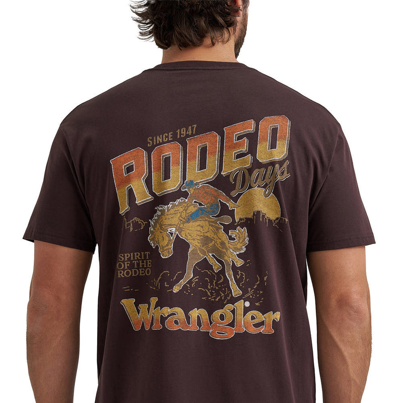 Wrangler Men's Chocolate Torte Rodeo Days Tee Shirt