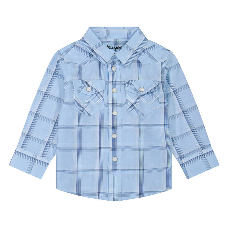 Wrangler Baby Boy's Blue Plaid Shirt