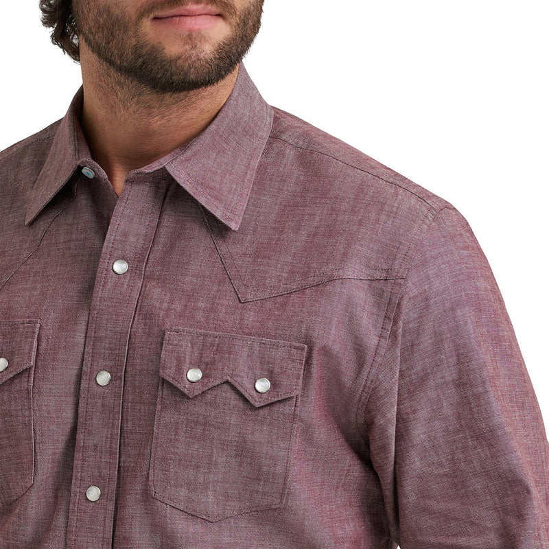 Wrangler Men's Cody Johnson Maroon Shirt