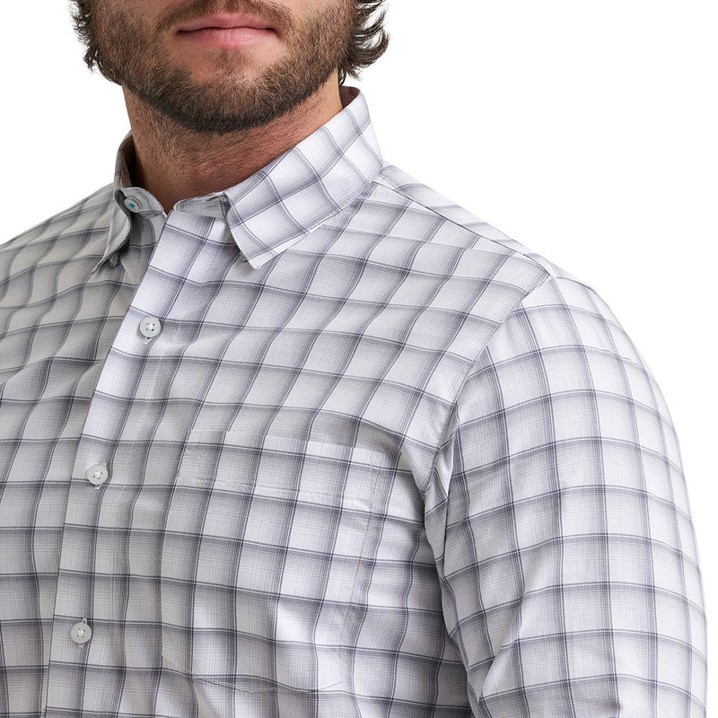 Wrangler Men's Cody Johnson Grey Plaid Shirt