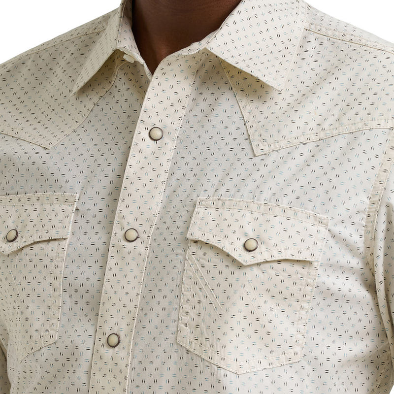 Wrangler Men's Ecru Retro Snap Shirt