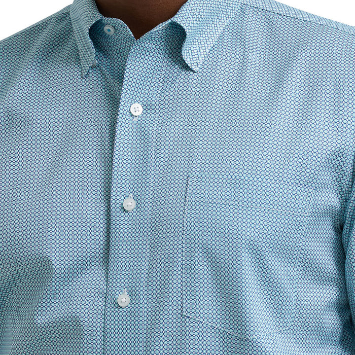 Wrangler Men's Cody Johnson Blue Multi Geo Print Shirt