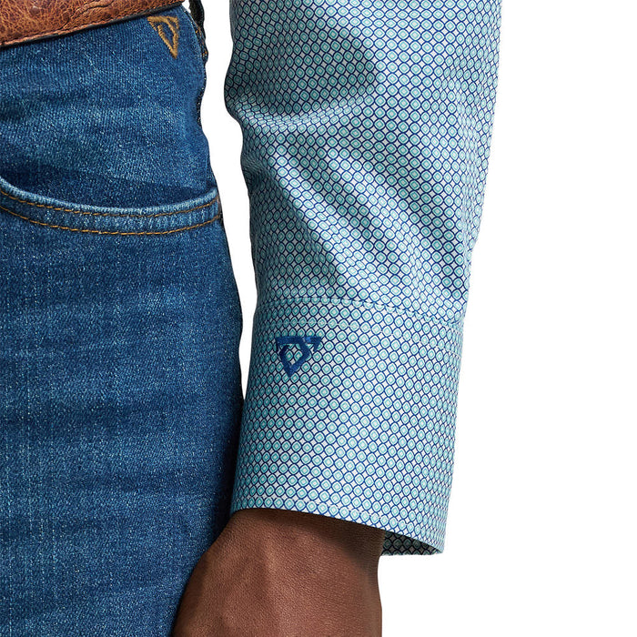 Wrangler Men's Cody Johnson Blue Multi Geo Print Shirt
