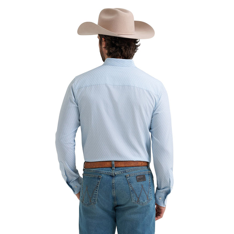 Wrangler Men's Cody Johnson Blue Performance Shirt