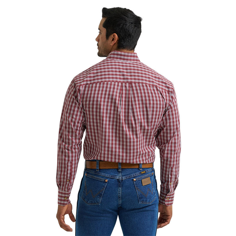 Wrangler Men's Red Plaid Classic Shirt