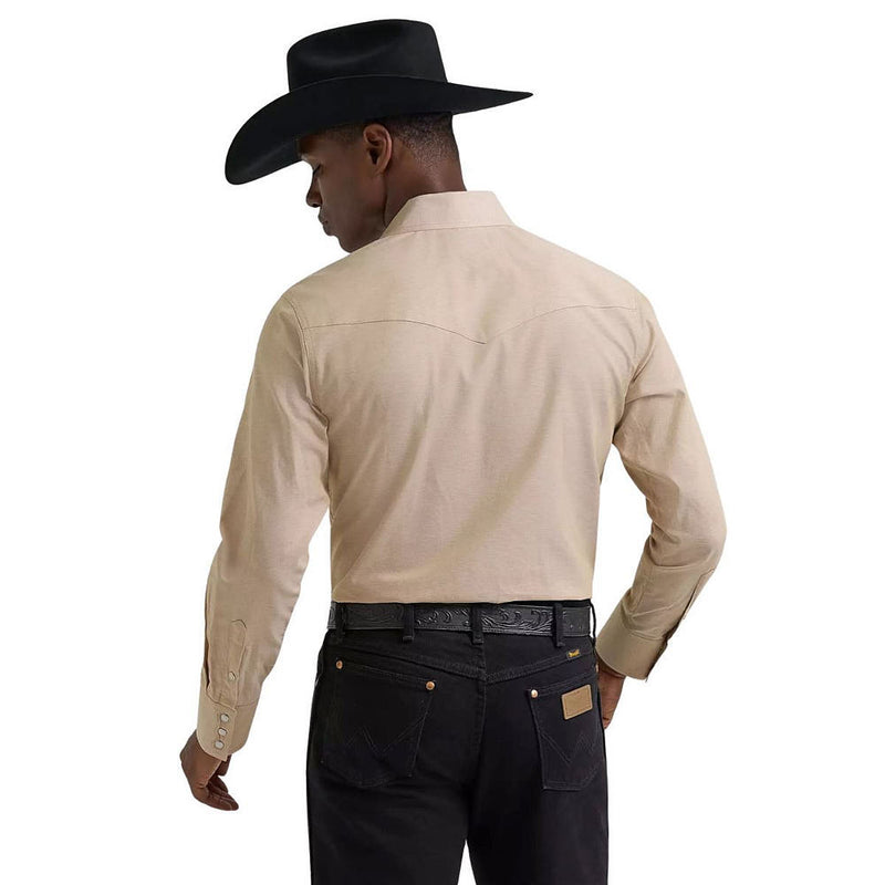 Wrangler Men's Chambray Khaki Workshirt