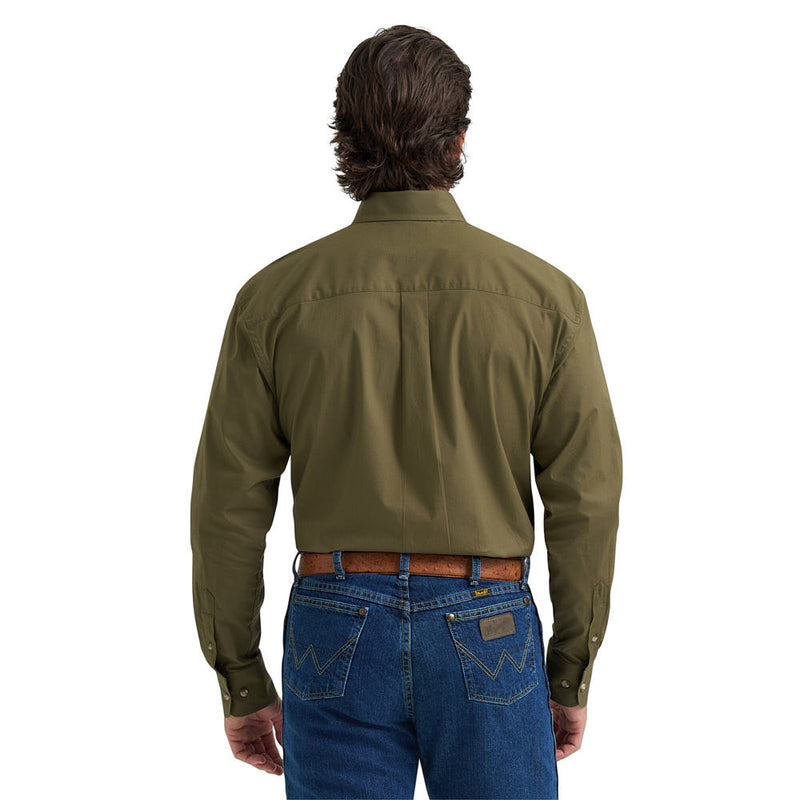 Wrangler Men's George Strait Green Shirt