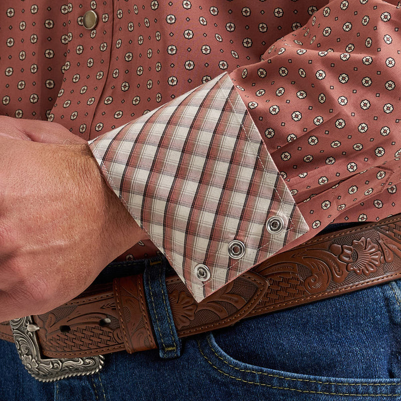 Wrangler Men's George Strait Rust Troubadour Shirt