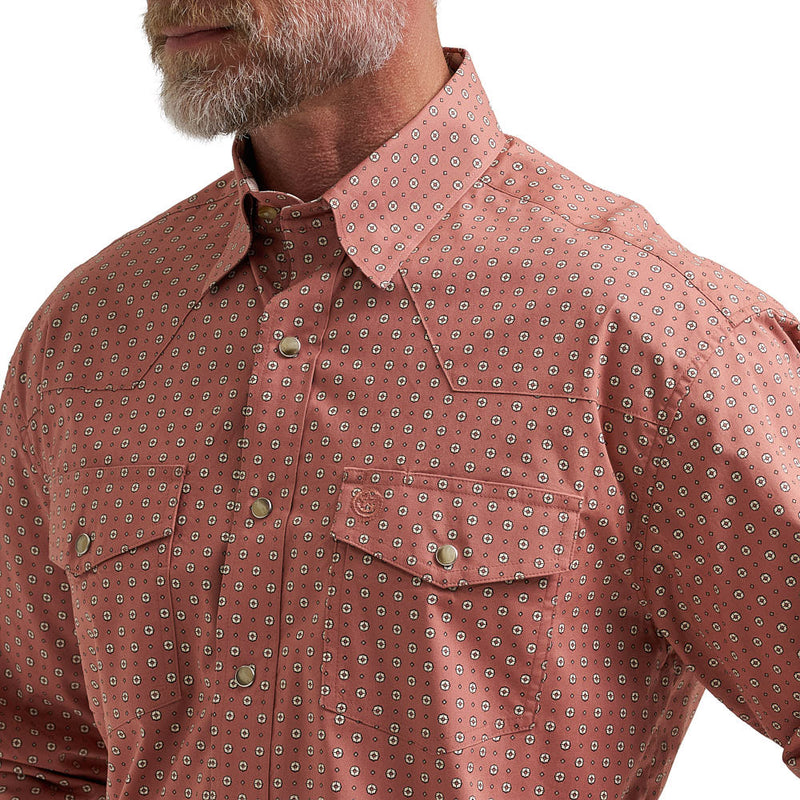 Wrangler Men's George Strait Rust Troubadour Shirt