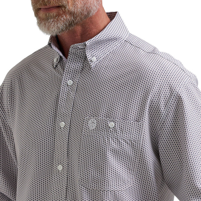 Wrangler Men's George Strait Blue Performance Shirt