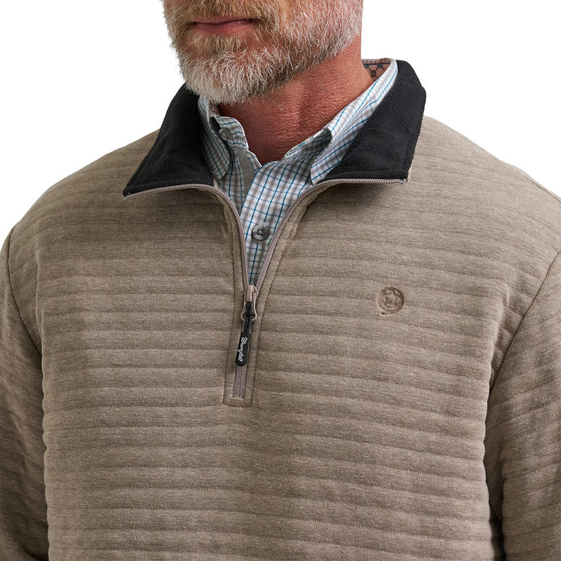 Wrangler Men's George Strait Tan 1/4 Zip Pullover
