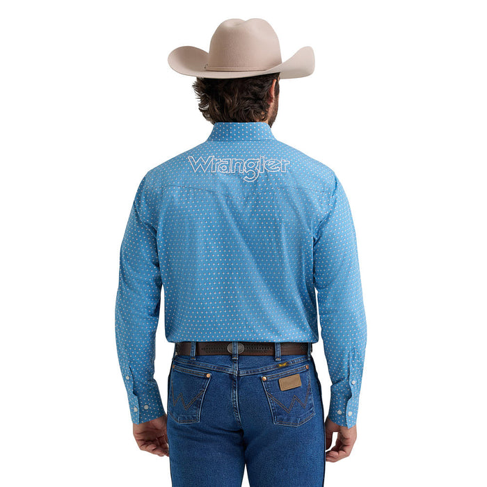 Wrangler Men's Blue American Logo Shirt