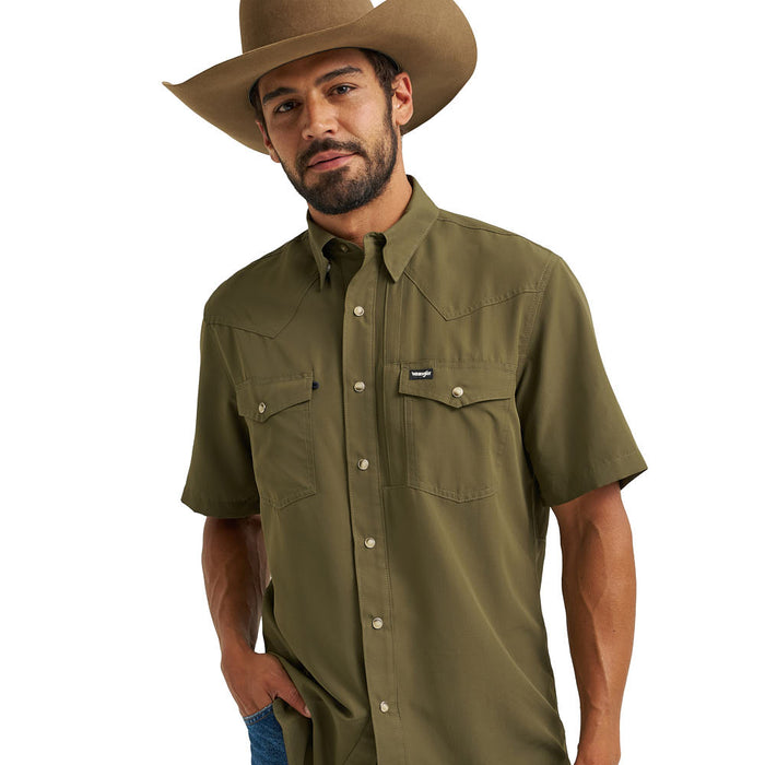 Wrangler Men's ATG Olive Night Performance Shirt