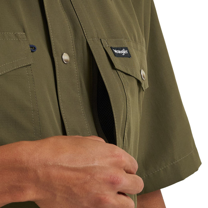 Wrangler Men's ATG Olive Night Performance Shirt